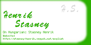 henrik stasney business card